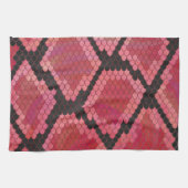 Zwart-zwart en rood afdrukken theedoek (Horizontaal)