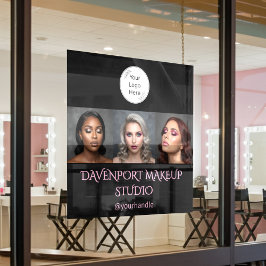 Zwart, zwart en roze 3 foto raamsticker