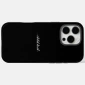 Zwart-zwart, gewoon elegante sjabloon, Case-Mate iPhone case (Achterkant (horizontaal))