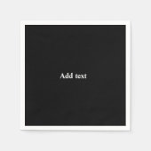 Zwart-zwart, gewoon elegante sjabloon, servet (Voorkant)