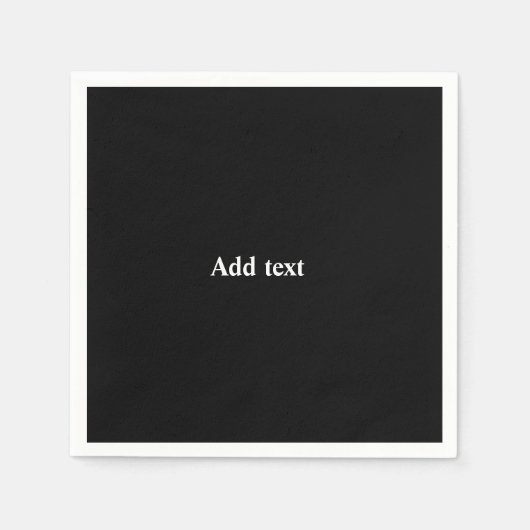 Zwart-zwart, gewoon elegante sjabloon, servet (Voorkant)