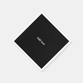 Zwart-zwart, gewoon elegante sjabloon, servet (Hoek)