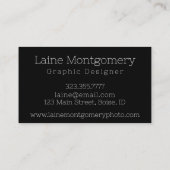 Zwart zwart goud fijn Visitekaartje (Achterkant)