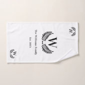 Zwart zwart initiaal klassiek bad handdoek (Handdoek)