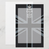 Zwart zwart, kalm, Jouw tekst-Unievlak Briefpapier (Voorkant / Achterkant)