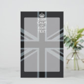 Zwart zwart, kalm, Jouw tekst-Unievlak Briefpapier (Staand voorkant)