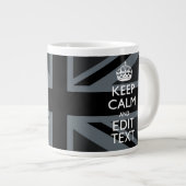 Zwart zwart, kalm, Jouw tekst-Unievlak Grote Koffiekop (Voorkant rechts)