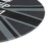 Zwart zwart, kalm, Jouw tekst-Unievlak Snijplank (Hoek)