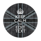 Zwart zwart, kalm, Jouw tekst-Unievlak Snijplank (Voorkant)