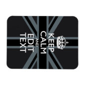 Zwart-zwart, kalm voor Jouw tekst-uniale aansluiti Magneet (Horizontaal)