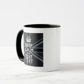 Zwart-zwart, kalm voor Jouw tekst-uniale aansluiti Mok (Voorkant links)