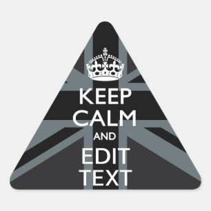 Zwart-zwart, kalm voor Jouw tekst-uniale aansluiti Sticker