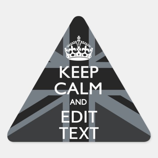 Zwart-zwart, kalm voor Jouw tekst-uniale aansluiti Sticker (Voorkant)