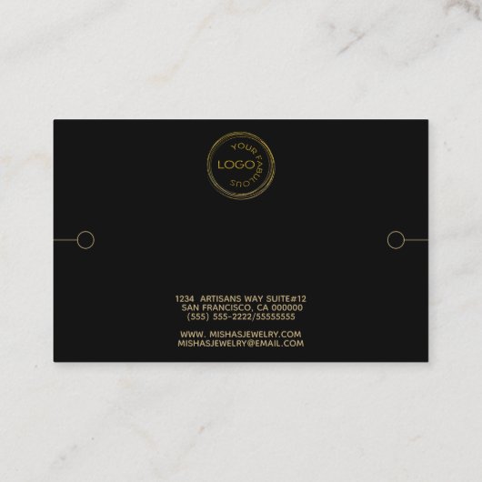 Zwart zwart Logo zwart-wit Visitekaartje (Achterkant)