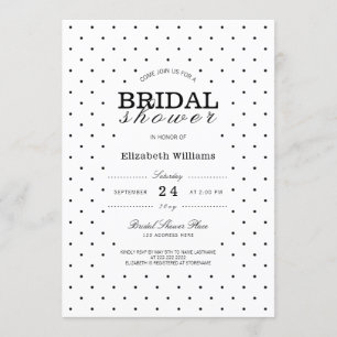 Zwart zwart Stip zwart wit Vrijgezellenfeest uitge Kaart