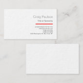 Zwart zwart, ultradik Visitekaartje met wit rood (Voorkant / Achterkant)