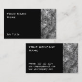 Zwart zwart visitekaartje voor zwart-wit (Voorkant / Achterkant)