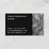 Zwart zwart visitekaartje voor zwart-wit (Achterkant)