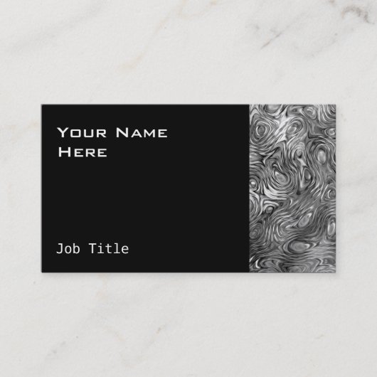 Zwart zwart visitekaartje voor zwart-wit (Voorkant)