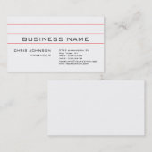 Zwart zwart-wit, coole lettertypen beheer Visiteka Visitekaartje (Voorkant / Achterkant)