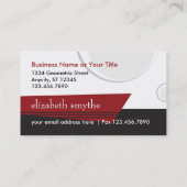 Zwart zwart wit en rood Visitekaartje (Achterkant)