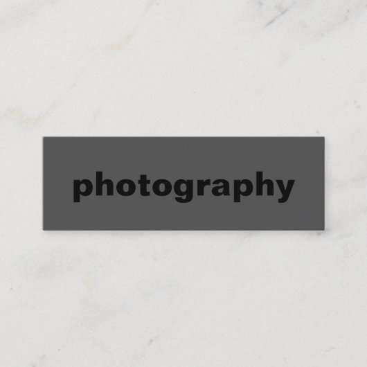 Zwart zwart-wit grijs standaard Visitekaartje (Voorkant)