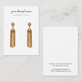 Zwart zwart wit Ketting met taakweergave Informatiekaartje