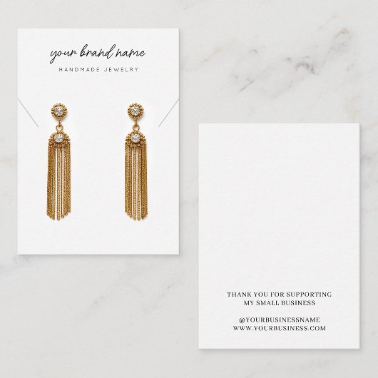 Zwart zwart wit Ketting met taakweergave Informatiekaartje