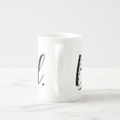 Zwart zwart, wit, modern script Christelijk Porselein Kop (Achterkant)