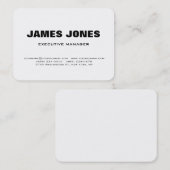 Zwart zwart-wit, stijlvol, modern, professioneel visitekaartje (Voorkant / Achterkant)