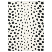 Zwart zwart-witte cheetah pratonmonogram klembord (Achterkant)