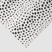 Zwart zwart-witte cheetah pratonmonogram tissuepapier (Detail)