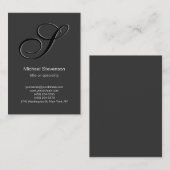 Zwart zwart zwart wit grijs Visitekaartje (Voorkant / Achterkant)