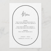 Zwart zwart, zwart, zwart, menu met dubbele boog (Voorkant)