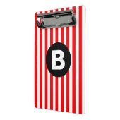 Zwart zwart zwart zwart wit Stripes Mini Klembord (Angled2)