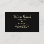 Zwart zwarte foliehoes visitekaartje (Achterkant)