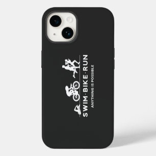 Zwart • Zwem Fiets Hardloop Triatlon Icon Serie iPhone 14 Hoesje