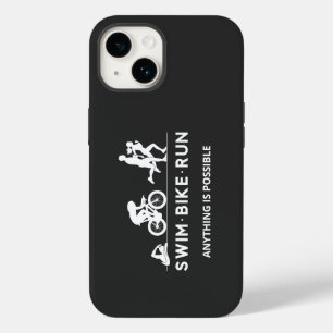 Zwart · Zwemfiets Run Triathlon Icon Series Case-Mate iPhone 14 Hoesje