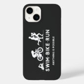 Zwart · Zwemfiets Run Triathlon Icon Series Case-Mate iPhone Case (Achterkant)