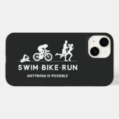 Zwart · Zwemfiets Run Triathlon Icon Series Case-Mate iPhone Case (Achterkant (horizontaal))