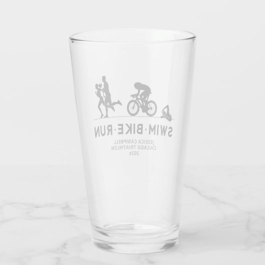 Zwart · Zwemfiets Run Triathlon Icon Series Glas (Achterkant)