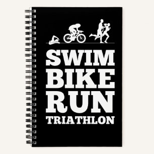 Zwart · Zwemfiets Run Triathlon Motivatie Notitieboek