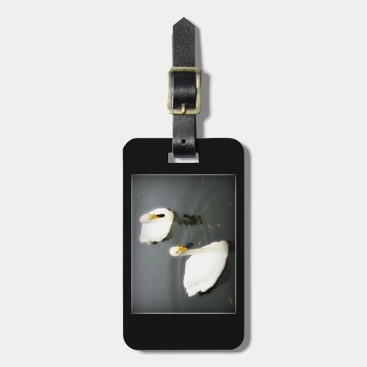 Zwart zwemwater bagagelabel (Voorkant verticaal)