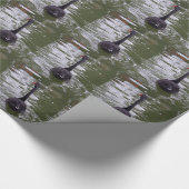 Zwart zwoegpapier cadeaupapier (Hoek)