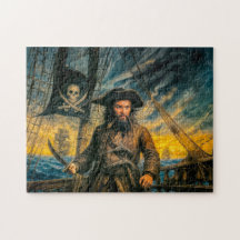 Zwartbaard Piraat Storm Portret