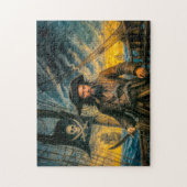 Zwartbaard Piraat Storm Portret Legpuzzel (Verticaal)