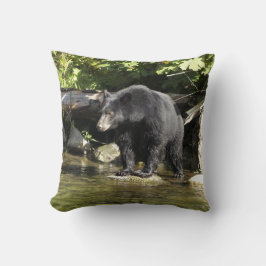 Zwartbeer Zalm Vissen Natuur Liefhebber Design Kussen