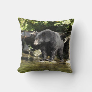Zwartbeer Zalm Vissen Natuur Liefhebber Design Kussen