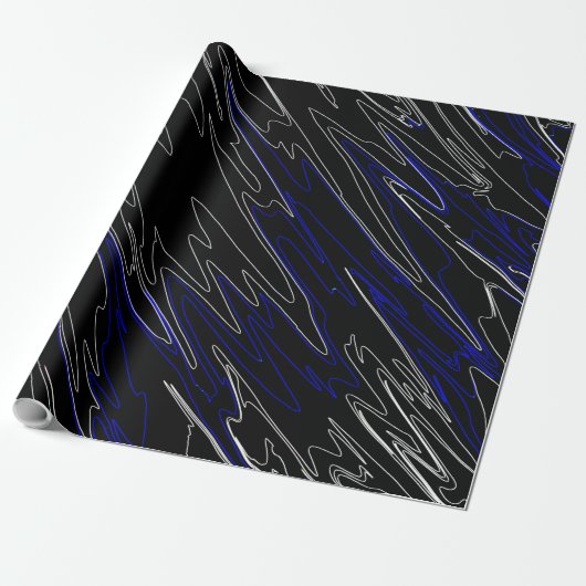 Zwartblauw Cadeaupapier (Uitgerold)