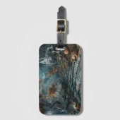 zwartblauwe ladder bagagelabel (Voorkant (verticaal))